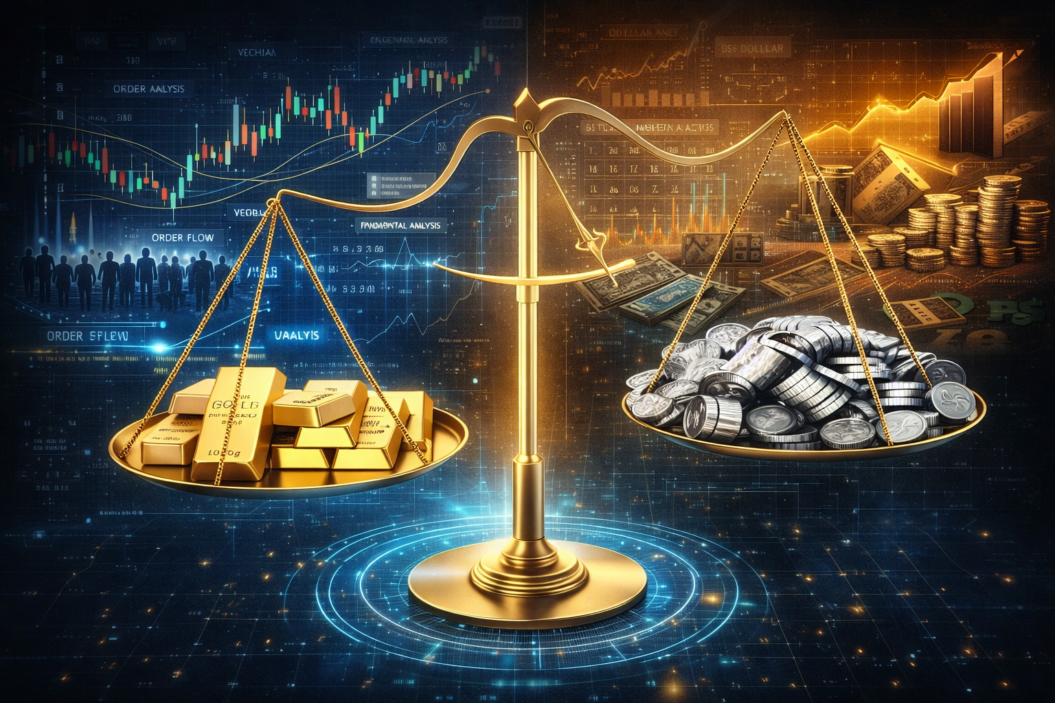 Gold & Silver Balance Scale